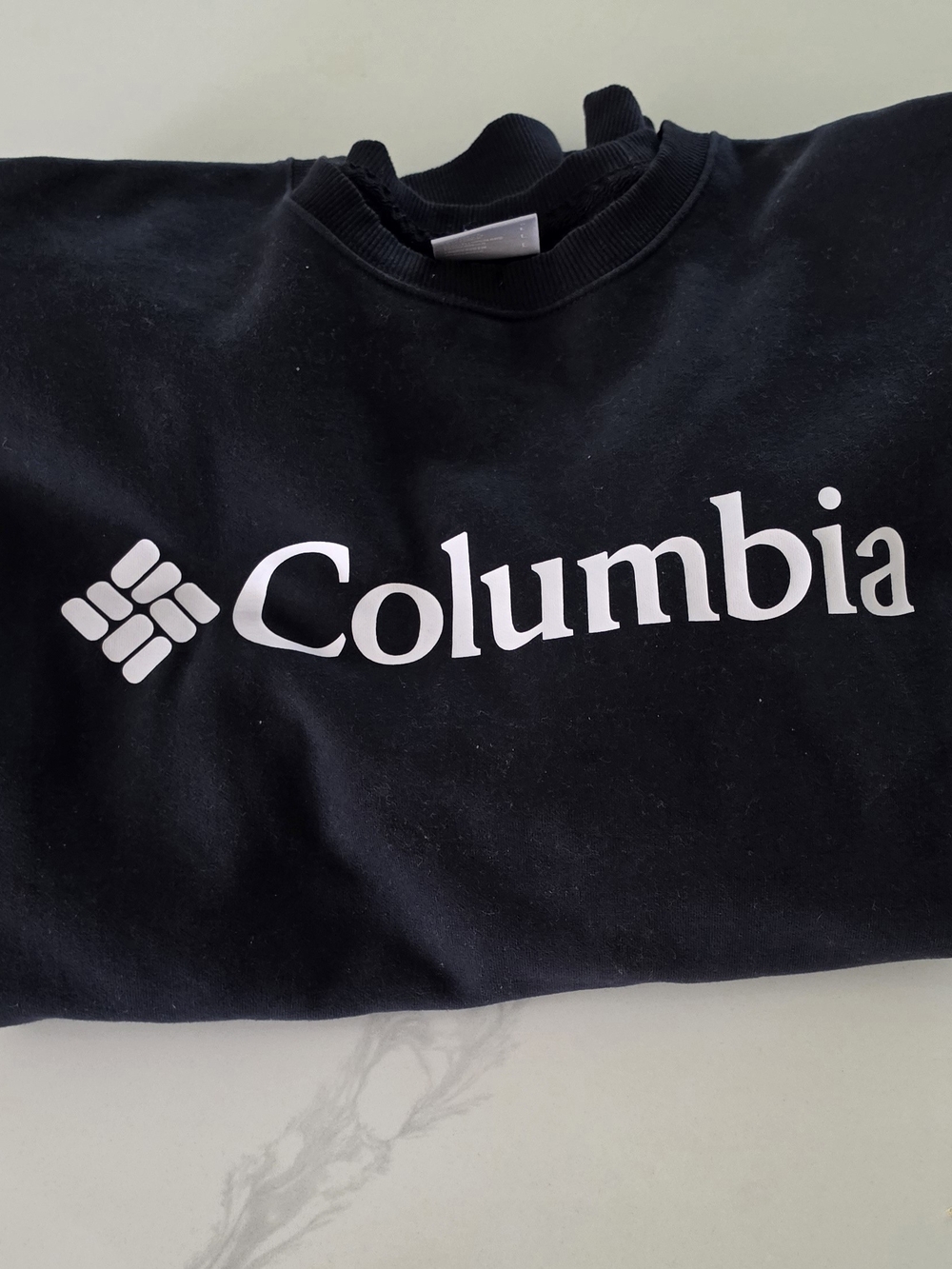 Columbia Black Crewneck Sweatshirt with White Logo